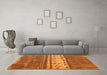 Machine Washable Southwestern Orange Country Area Rugs in a Living Room, wshcon2609org