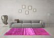 Machine Washable Southwestern Pink Country Rug in a Living Room, wshcon2609pnk