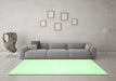 Machine Washable Solid Green Modern Area Rugs in a Living Room,, wshcon260grn