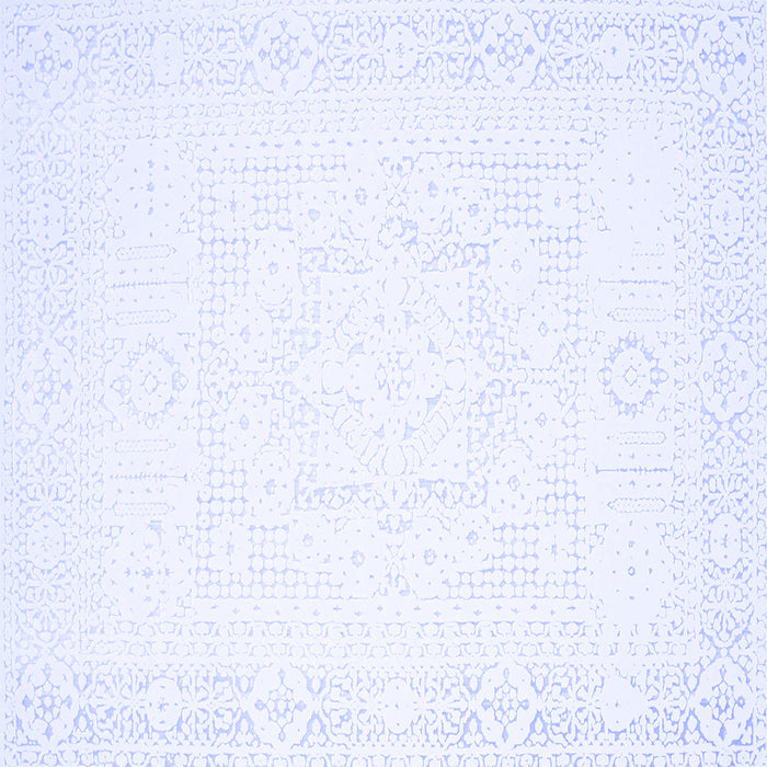 Square Machine Washable Solid Blue Modern Rug, wshcon260blu