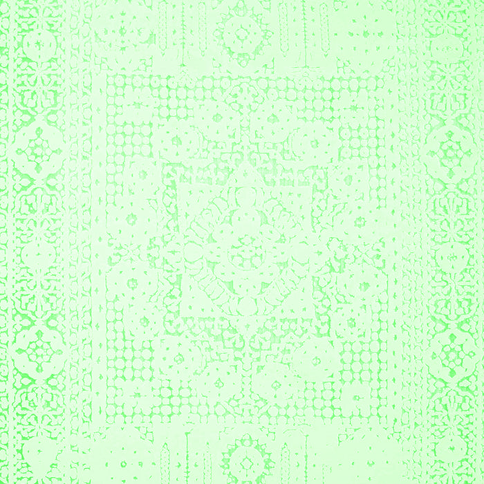 Serging Thickness of Machine Washable Solid Green Modern Area Rugs, wshcon260grn