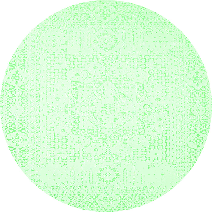 Round Solid Emerald Green Modern Rug, con260emgrn