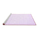 Sideview of Machine Washable Solid Purple Modern Area Rugs, wshcon260pur