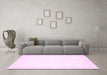 Machine Washable Solid Pink Modern Rug in a Living Room, wshcon260pnk