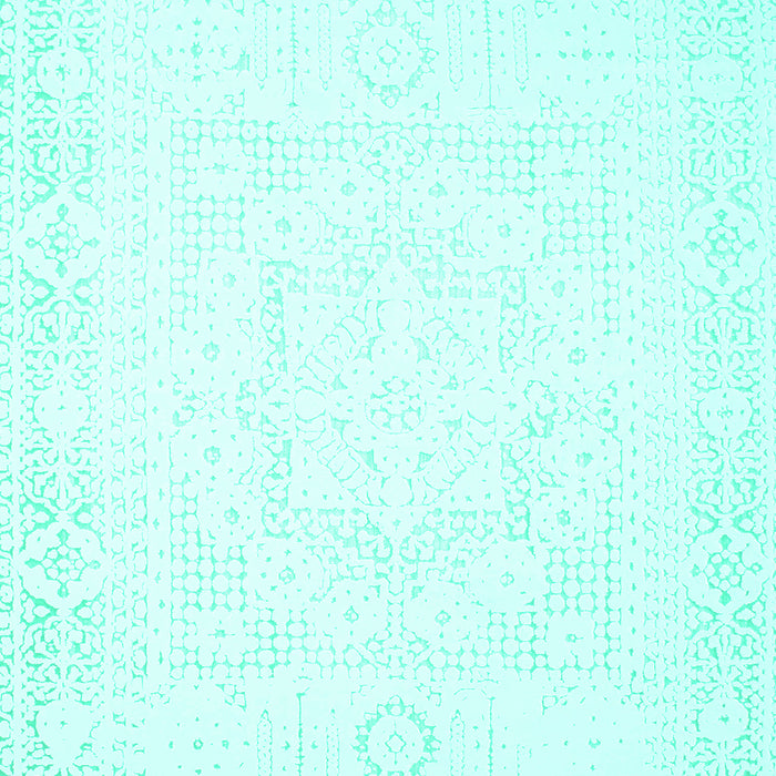 Machine Washable Solid Turquoise Modern Area Rugs, wshcon260turq