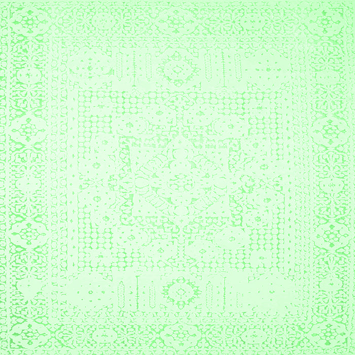 Square Solid Emerald Green Modern Rug, con260emgrn