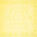 Square Solid Yellow Modern Rug, con260yw