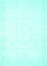 Solid Turquoise Modern Rug, con260turq