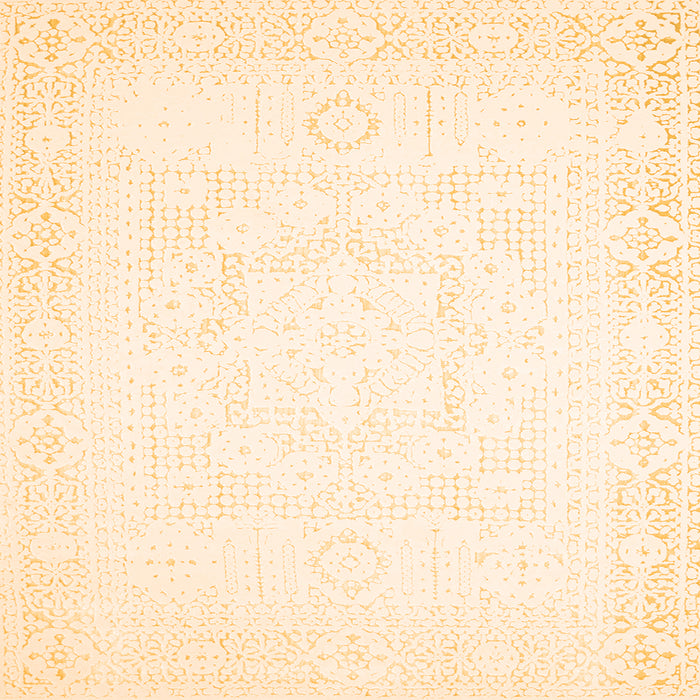 Serging Thickness of Solid Orange Modern Rug, con260org