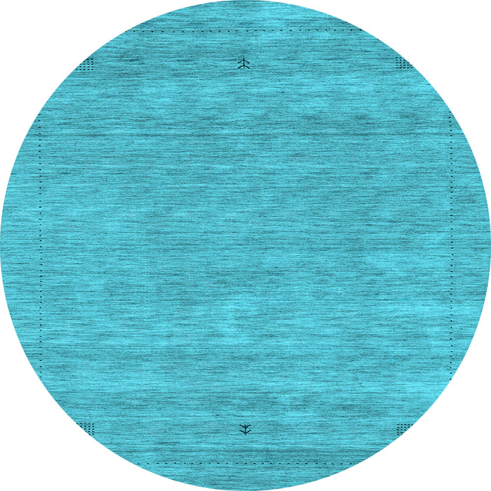 Round Abstract Light Blue Contemporary Rug, con2610lblu
