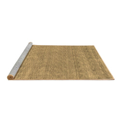 Sideview of Machine Washable Abstract Brown Contemporary Rug, wshcon2610brn