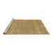 Sideview of Machine Washable Abstract Brown Contemporary Rug, wshcon2610brn