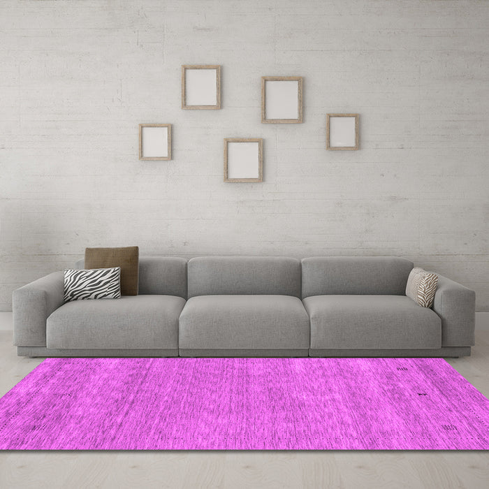 Machine Washable Abstract Pink Contemporary Rug in a Living Room, wshcon2610pnk