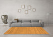 Machine Washable Abstract Orange Contemporary Area Rugs in a Living Room, wshcon2610org