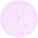 Round Solid Purple Modern Rug, con2611pur