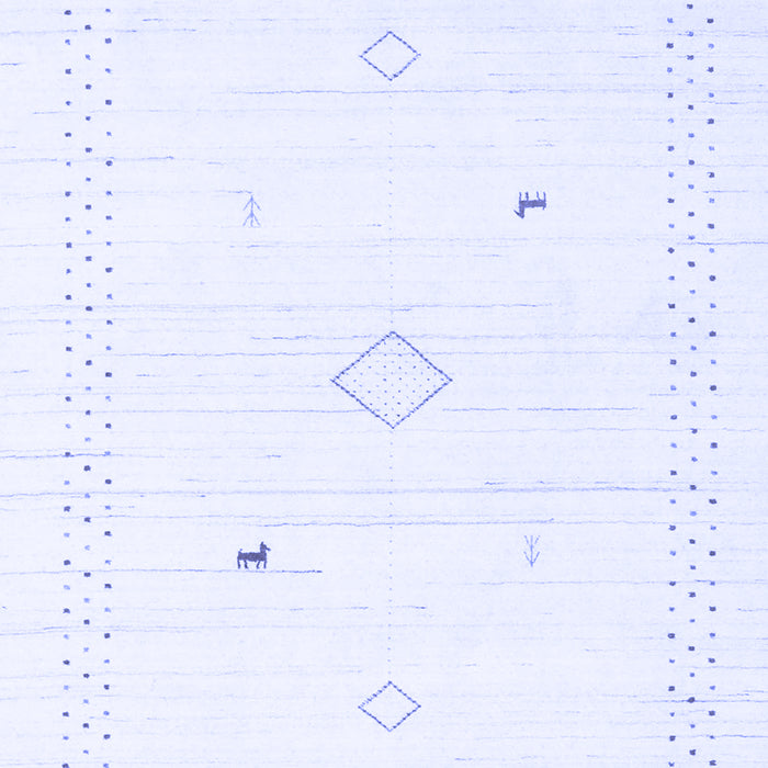 Machine Washable Solid Blue Modern Rug, wshcon2611blu