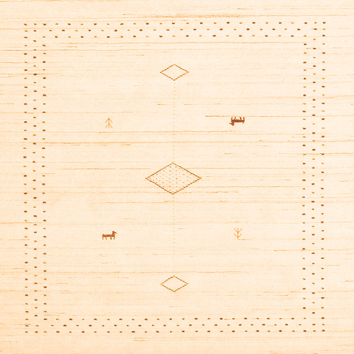 Serging Thickness of Solid Orange Modern Rug, con2611org