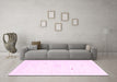 Machine Washable Solid Pink Modern Rug in a Living Room, wshcon2611pnk