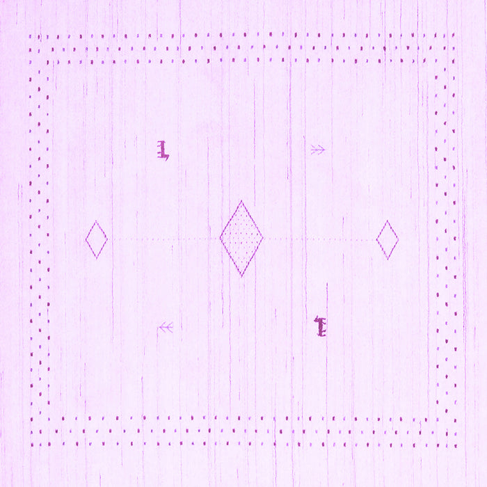 Square Solid Purple Modern Rug, con2611pur