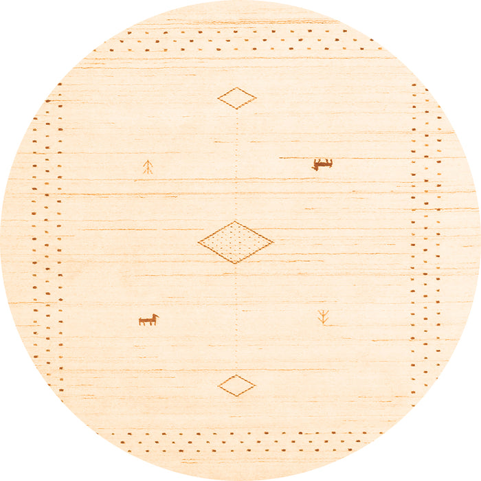 Square Solid Orange Modern Rug, con2611org