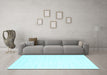 Machine Washable Solid Light Blue Modern Rug in a Living Room, wshcon2612lblu