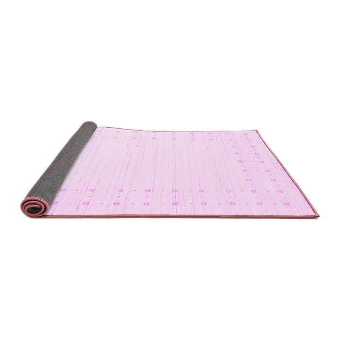 Sideview of Solid Pink Modern Rug, con2612pnk