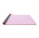 Sideview of Solid Pink Modern Rug, con2612pnk