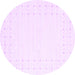 Round Solid Purple Modern Rug, con2612pur