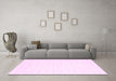 Machine Washable Solid Pink Modern Rug in a Living Room, wshcon2612pnk