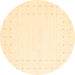 Round Solid Brown Modern Rug, con2612brn