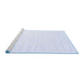 Sideview of Machine Washable Solid Blue Modern Rug, wshcon2612blu