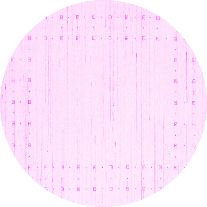 Round Solid Pink Modern Rug, con2612pnk