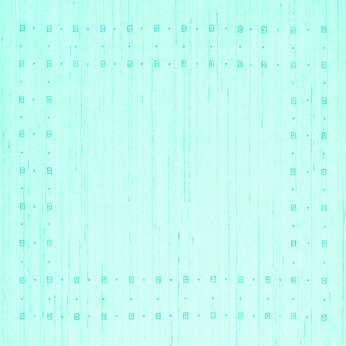 Square Machine Washable Solid Turquoise Modern Area Rugs, wshcon2612turq