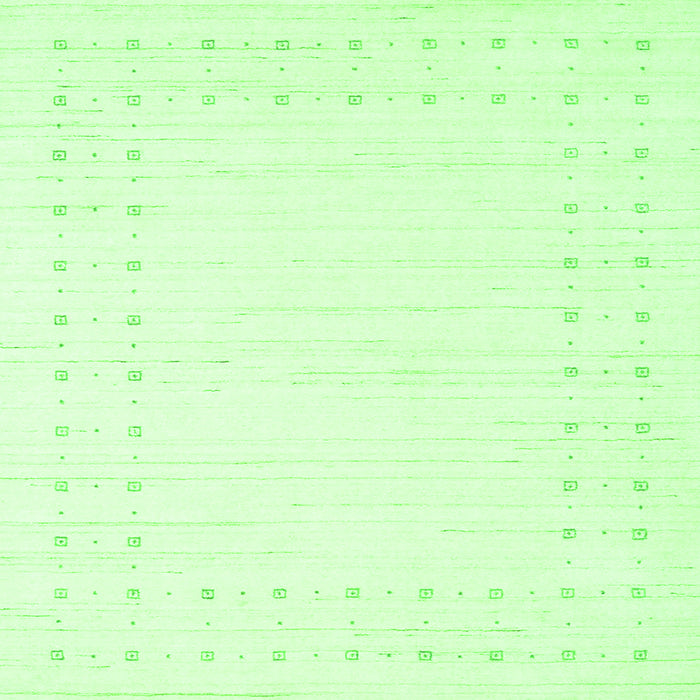 Serging Thickness of Solid Green Modern Rug, con2612grn