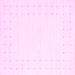 Square Solid Pink Modern Rug, con2612pnk