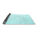 Sideview of Solid Light Blue Modern Rug, con2612lblu