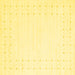 Square Machine Washable Solid Yellow Modern Rug, wshcon2612yw