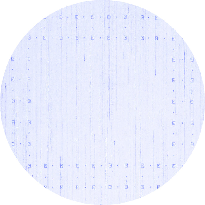 Round Machine Washable Solid Blue Modern Rug, wshcon2612blu