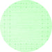 Round Solid Emerald Green Modern Rug, con2612emgrn