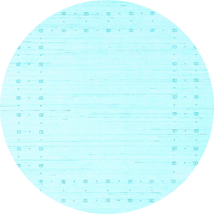 Round Solid Light Blue Modern Rug, con2612lblu