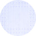 Round Solid Blue Modern Rug, con2612blu