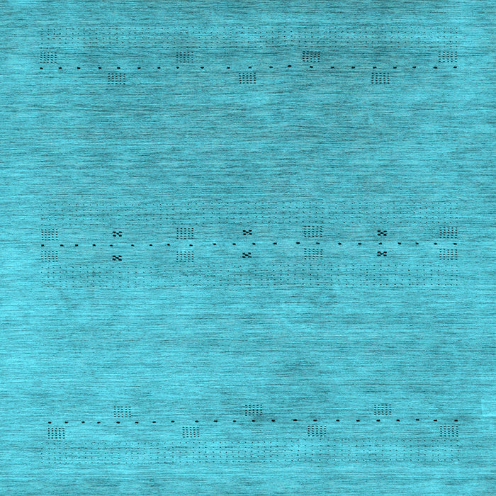 Square Abstract Light Blue Contemporary Rug, con2613lblu