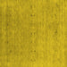 Square Abstract Yellow Contemporary Rug, con2613yw