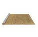 Sideview of Machine Washable Abstract Brown Contemporary Rug, wshcon2613brn