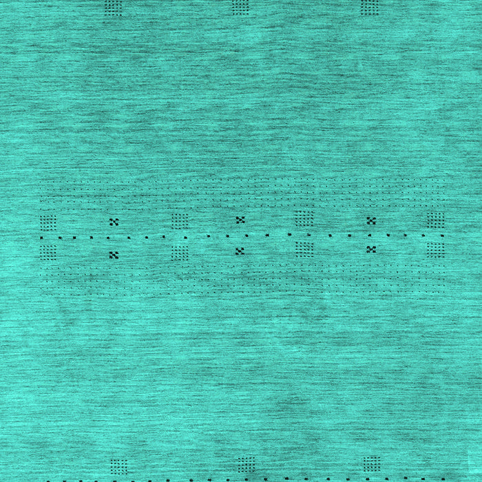 Machine Washable Abstract Turquoise Contemporary Area Rugs, wshcon2613turq