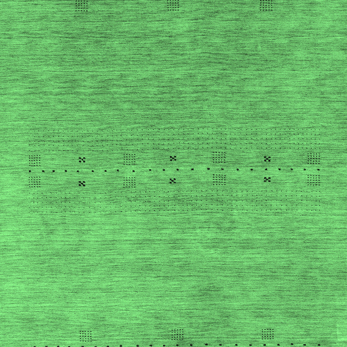 Machine Washable Abstract Emerald Green Contemporary Area Rugs, wshcon2613emgrn