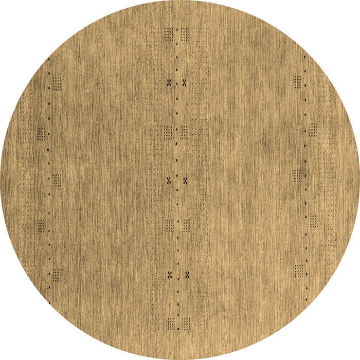Round Machine Washable Abstract Brown Contemporary Rug, wshcon2613brn