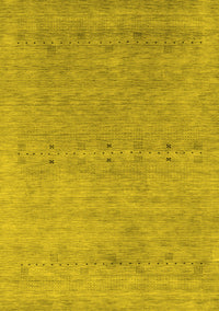 Abstract Yellow Contemporary Rug, con2613yw