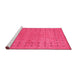 Sideview of Machine Washable Abstract Pink Contemporary Rug, wshcon2614pnk