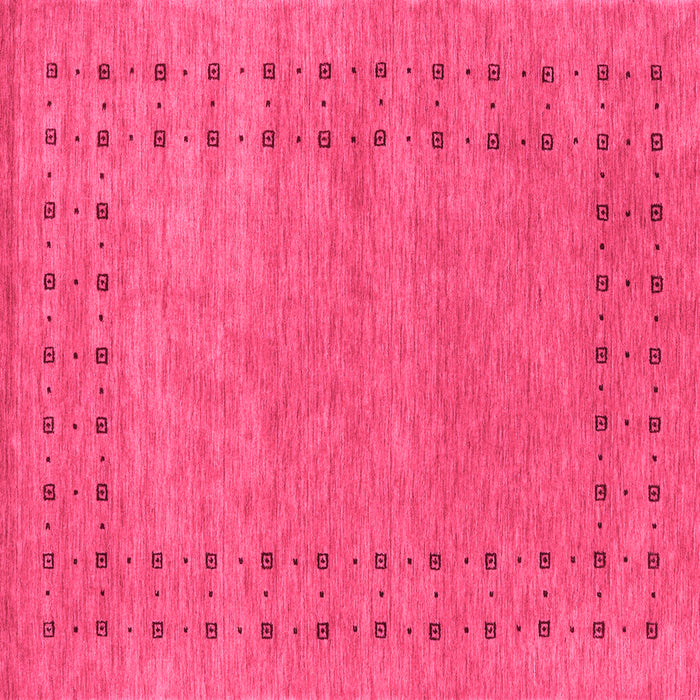 Square Machine Washable Abstract Pink Contemporary Rug, wshcon2614pnk